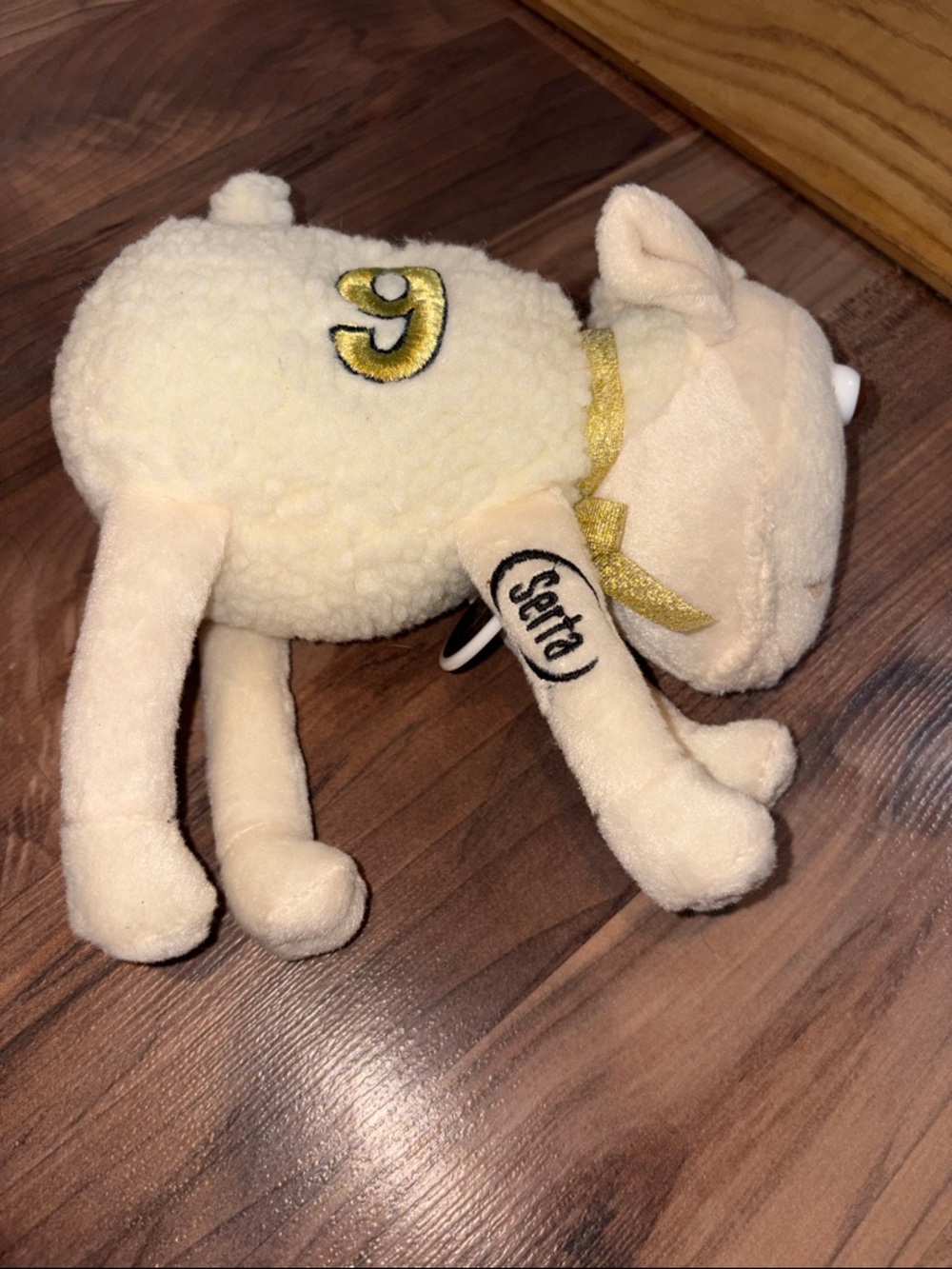 Serta Counting Sheep Plush Gold 2000 Lamb 7" Stuffed Advertising Trump Home